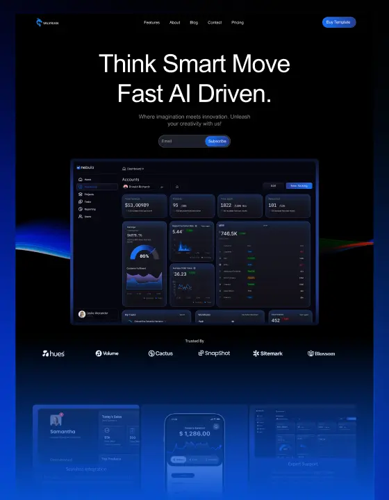 Webflow template for SaaS designed with Modulify and Webflow