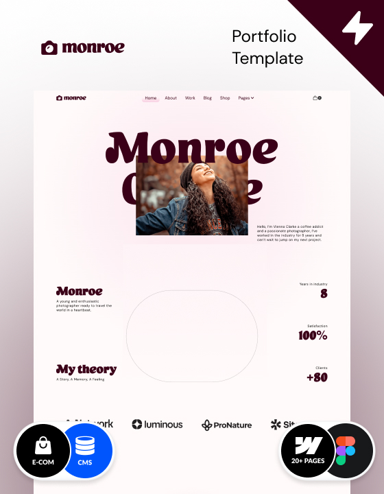 Webflow Portfolio template – Made in Webflow, designed by Azwedo and Wedoflow