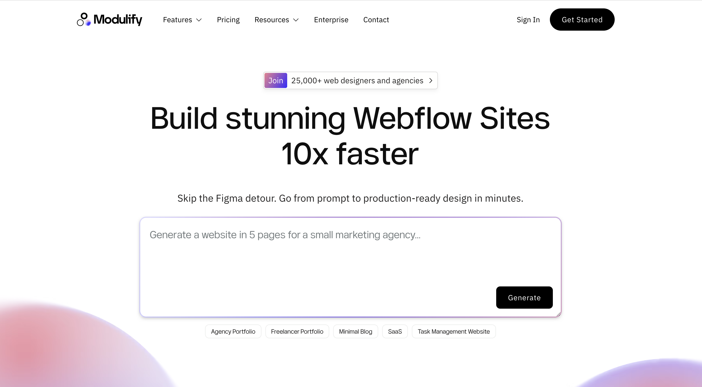 Modulify website builder β Build Webflow sites fast with the help of AI