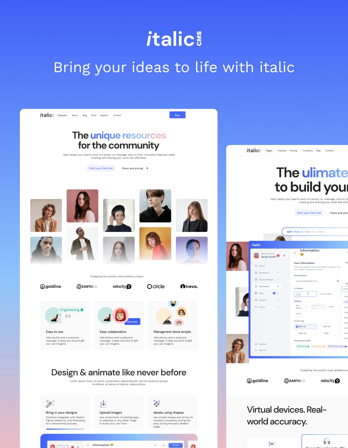Italic CMS