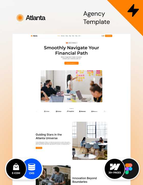 Webflow Agency template designed and made in Webflow