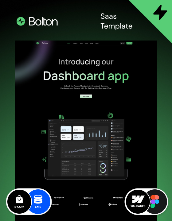 Webflow Saas agency template designed from Wedoflow, made in Webflow