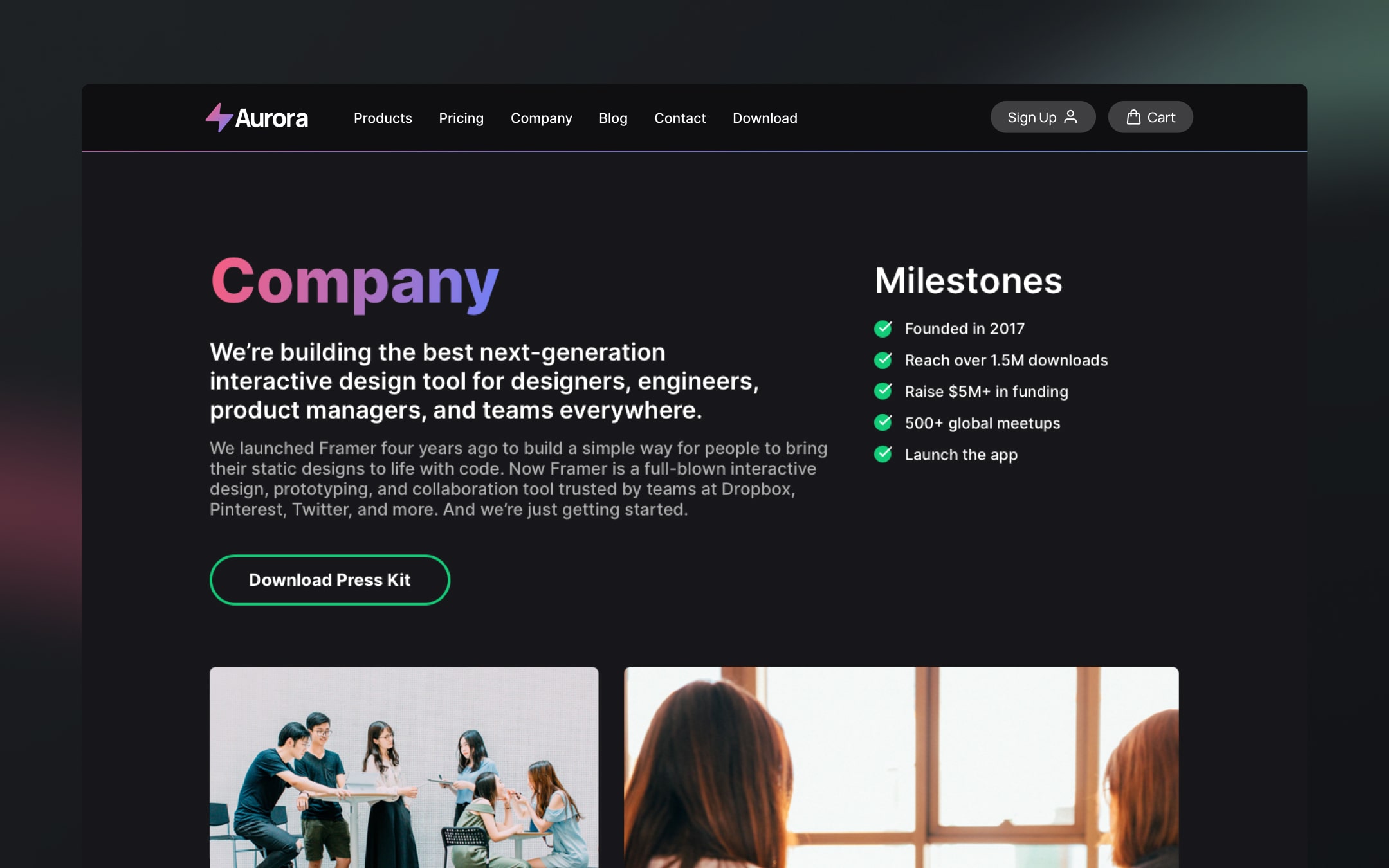 Aurora Ecommerce preview 3
