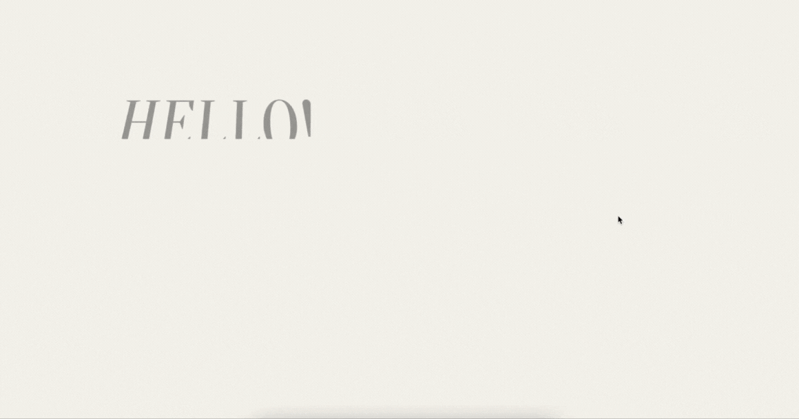 A gif showing the loading animation of the Firenze Webflow portfolio template. A picture of a girls is shown in the hero section with the text above "Hello! Firenze Turner"