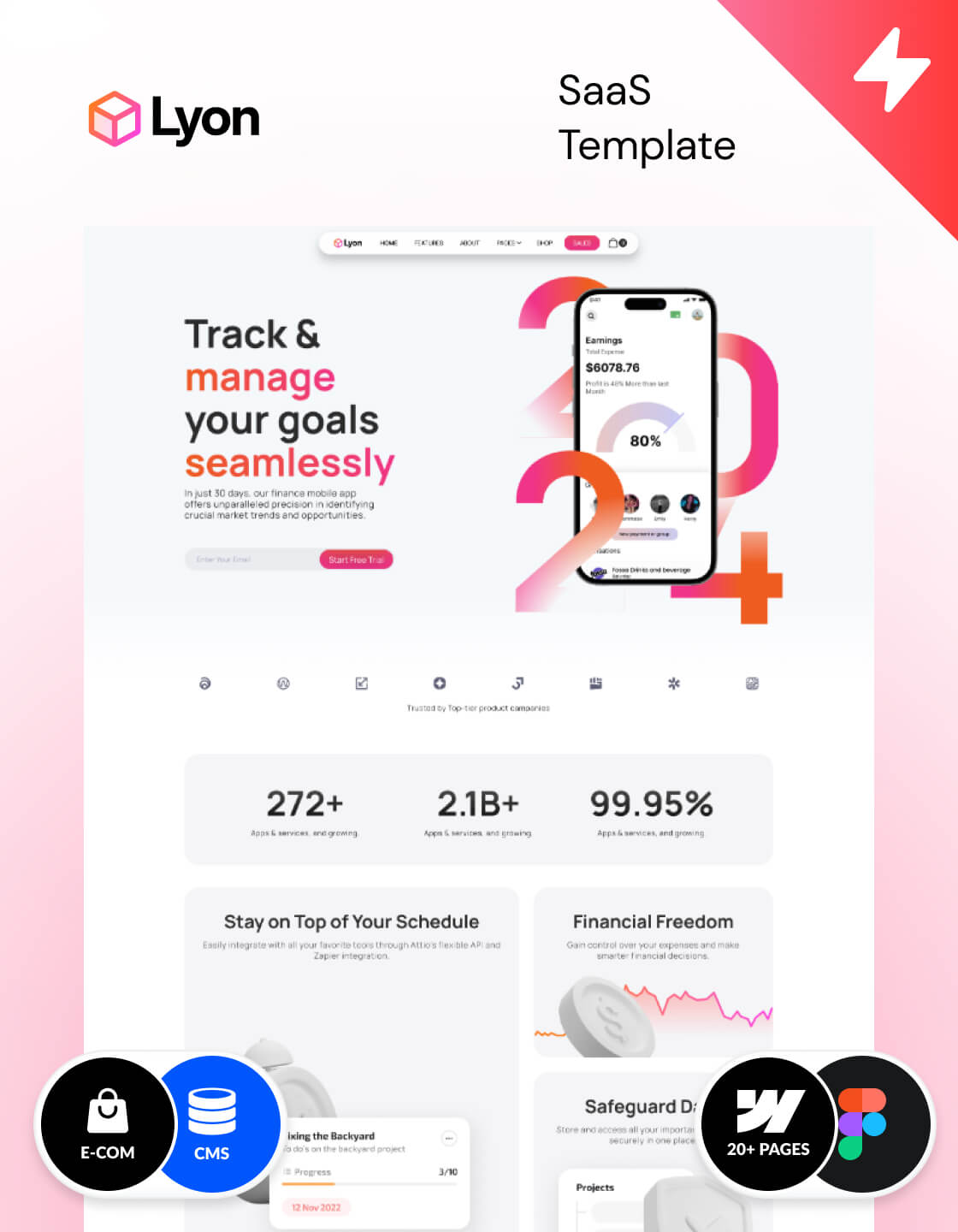 Explore this premium website SaaS template made in Webflow