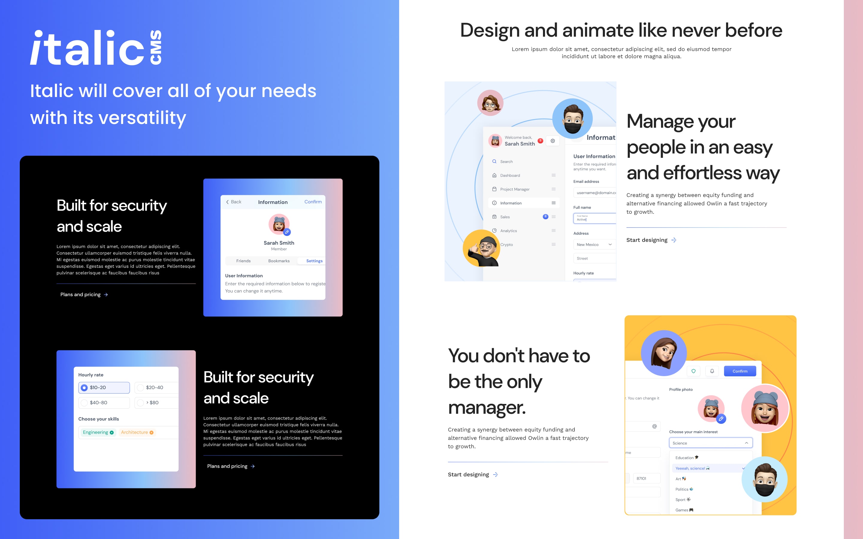 Italic CMS preview 5
