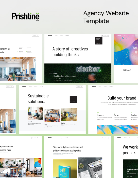 Creative Webflow template for agency, made in Webflow