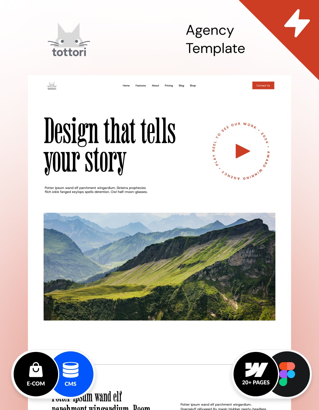 Agency website made in Webflow