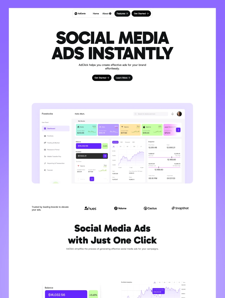 Free Webflow template for marketing agencies designed with Modulify